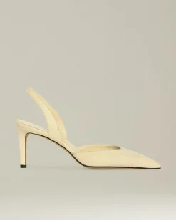 Décolleté Slingback In Pelle Scamosciata