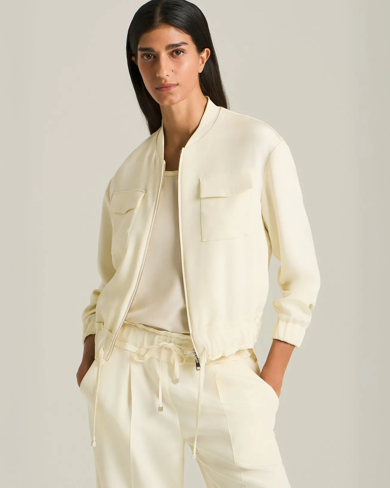 GIACCA BOMBER IN SETA