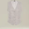 Gilet donna Principe di Galles in lana e cashmere