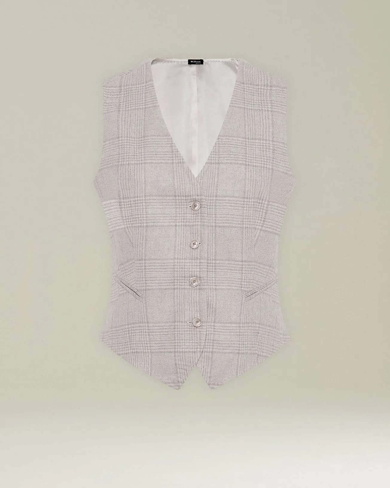 Gilet donna Principe di Galles in lana e cashmere