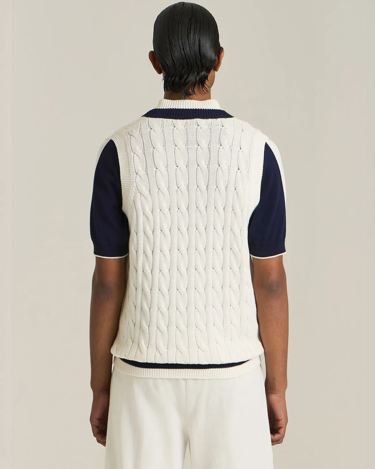 GILET IN MAGLIA DI COTONE KNT - CAPSULE TENNIS