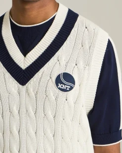 GILET IN MAGLIA DI COTONE KNT - CAPSULE TENNIS