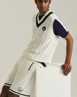 GILET IN MAGLIA DI COTONE KNT - CAPSULE TENNIS