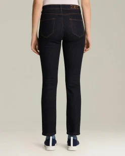 Jeans 5 Tasche sartoriale donna blu scuro