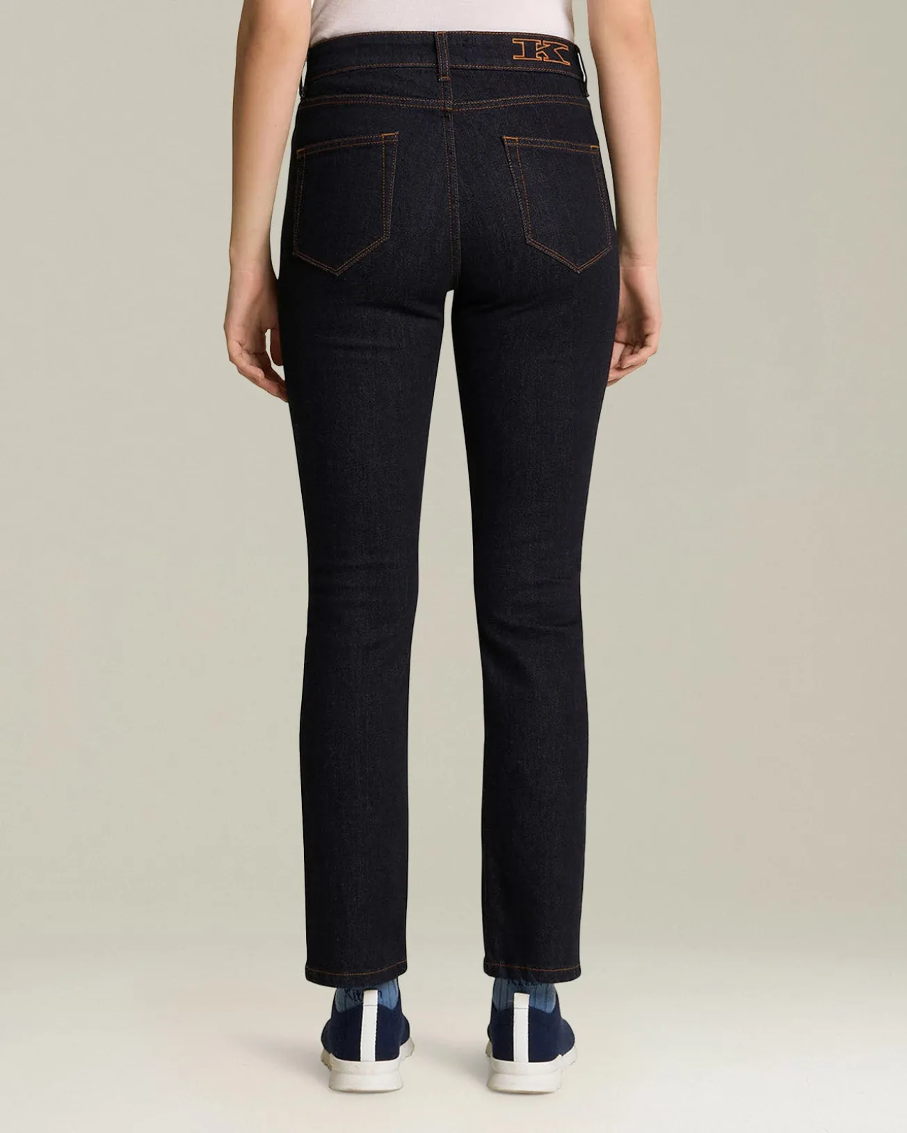 Jeans 5 Tasche sartoriale donna blu scuro