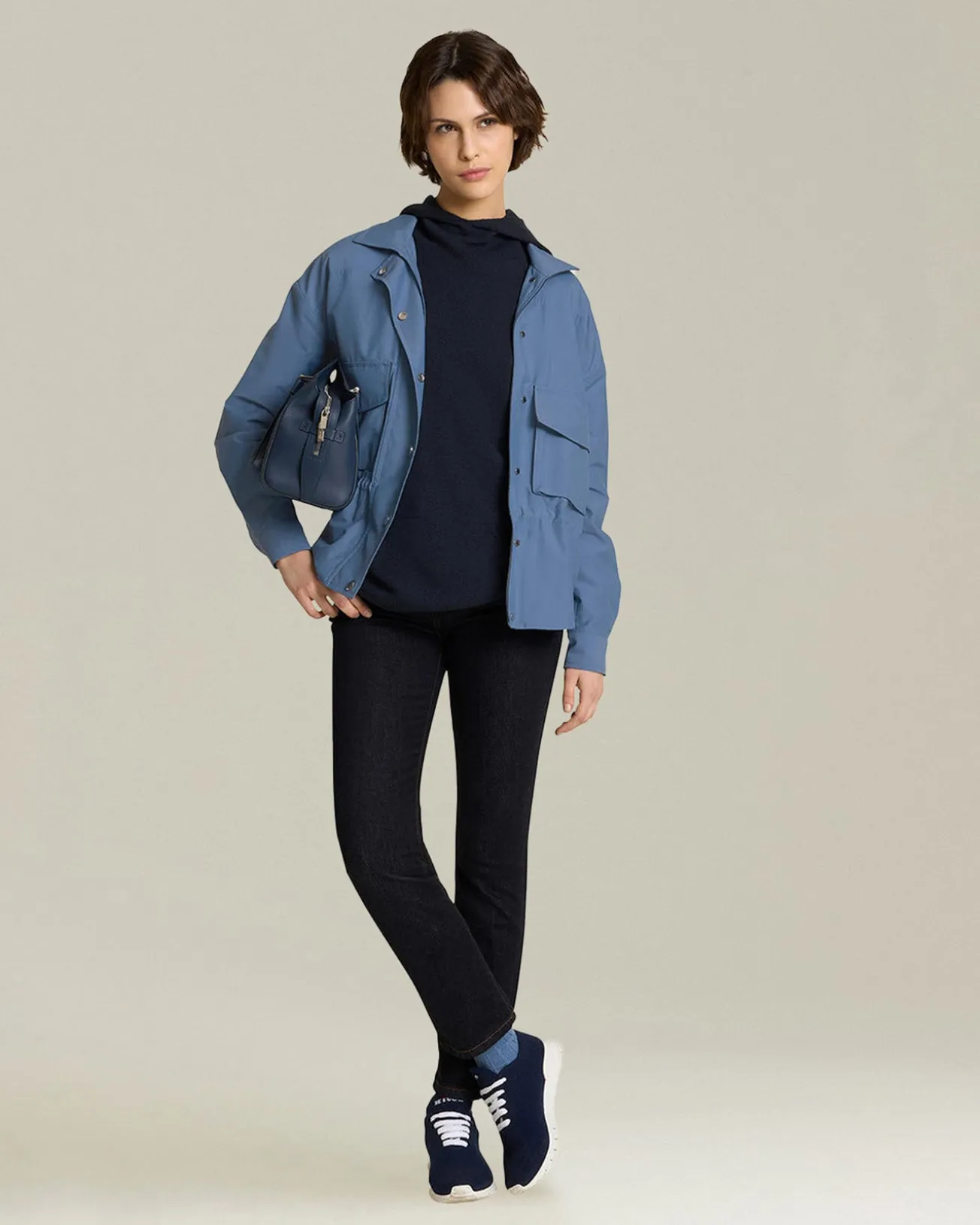 Jeans 5 Tasche sartoriale donna blu scuro