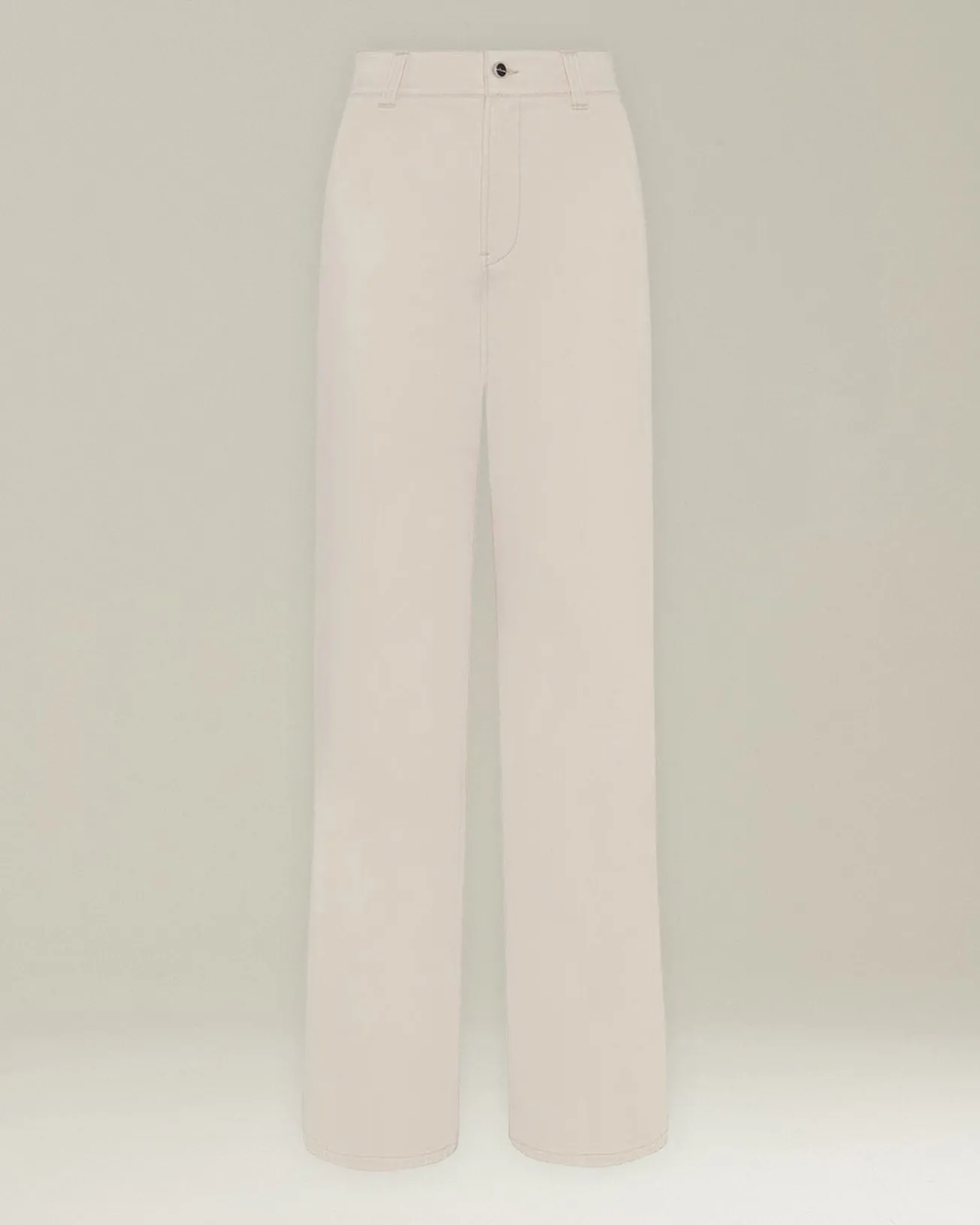 Jeans Sartoriale donna wide leg beige