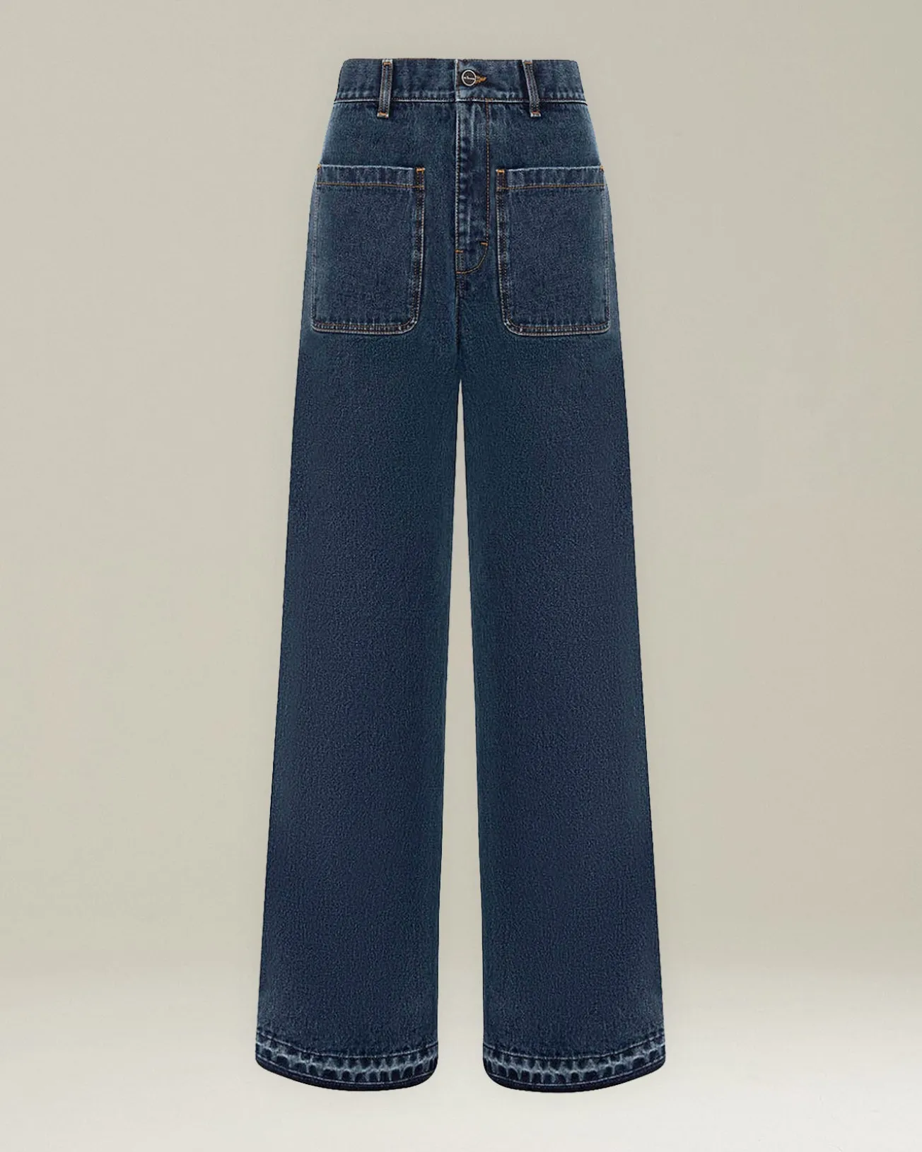 Jeans Sartoriale donna wide leg color Denim