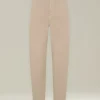 Jeans sartoriali Mum fit beige