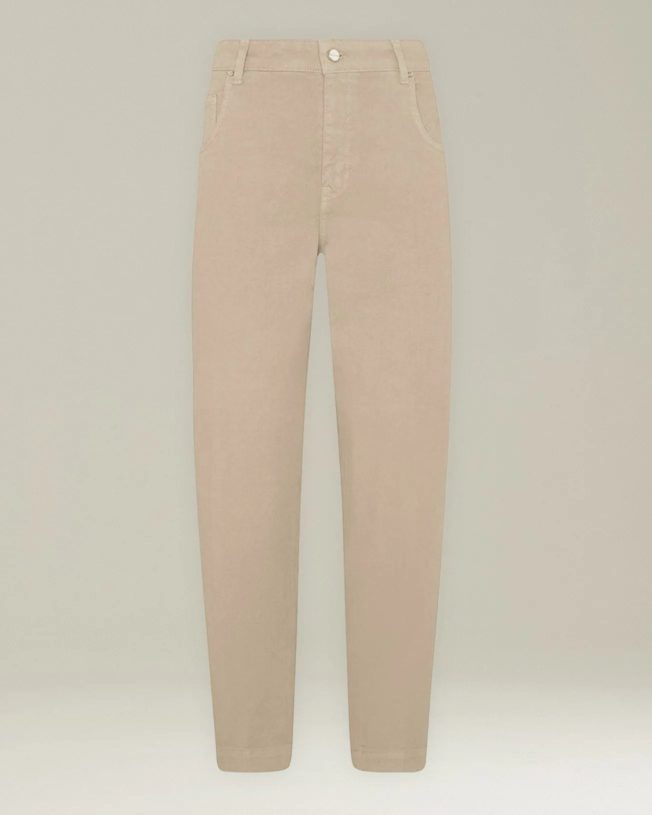 Jeans sartoriali Mum fit beige