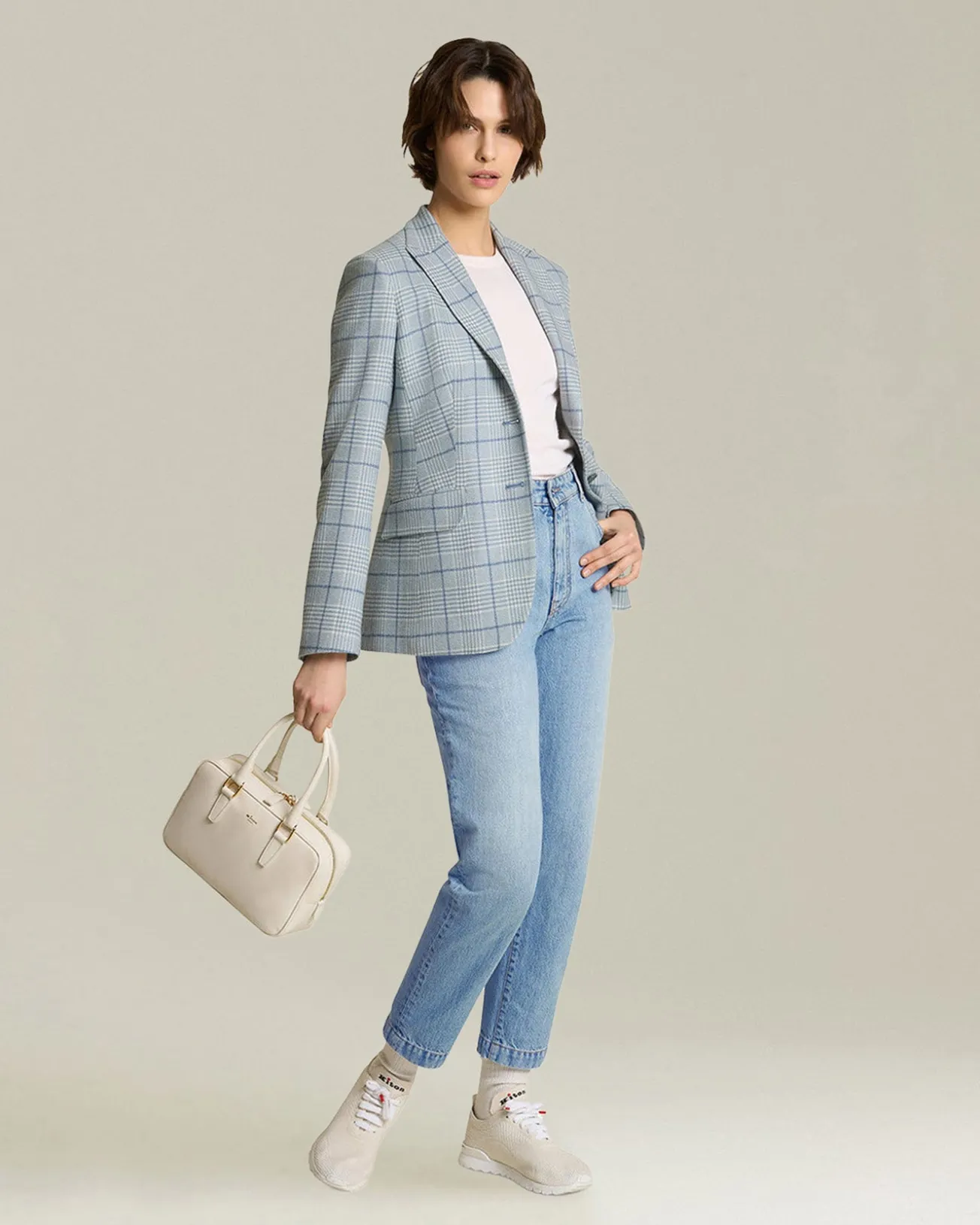 Jeans sartoriali Mum fit in Denim chiaro