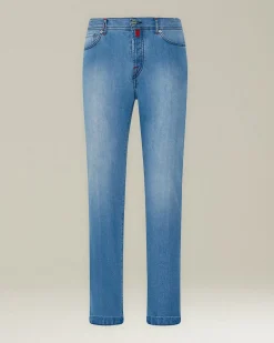 Jeans uomo Sartoriale in Denim e Cashmere sabbia