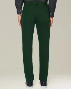 Jeans uomo Sartoriale in Denim e Cashmere verde pino