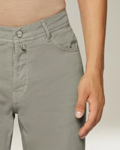 Jeans uomo Sartoriale in Denim e Cashmere sabbia
