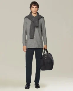Jeans uomo Sartoriale in Denim e Cashmere blu scuro