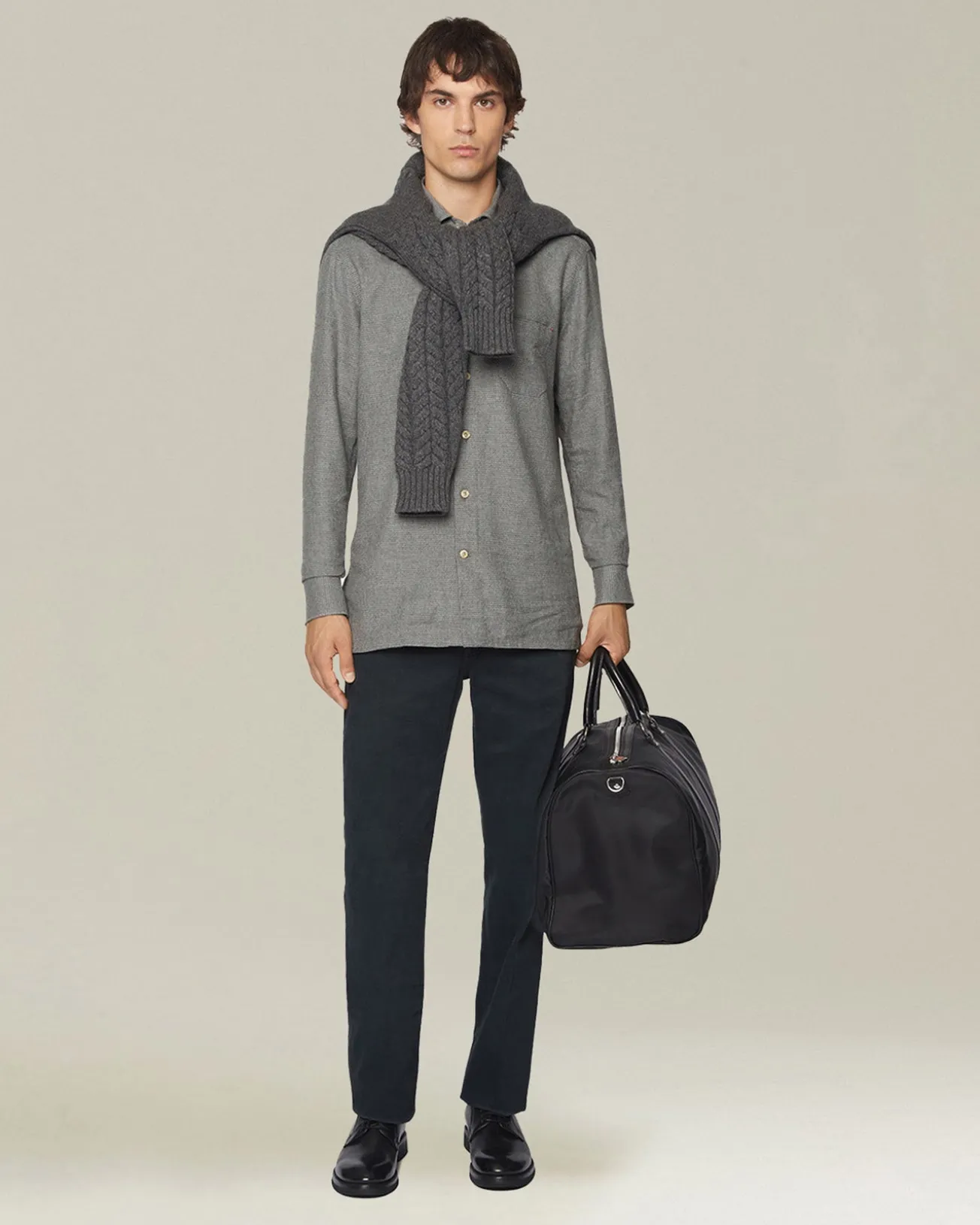 Jeans uomo Sartoriale in Denim e Cashmere blu scuro