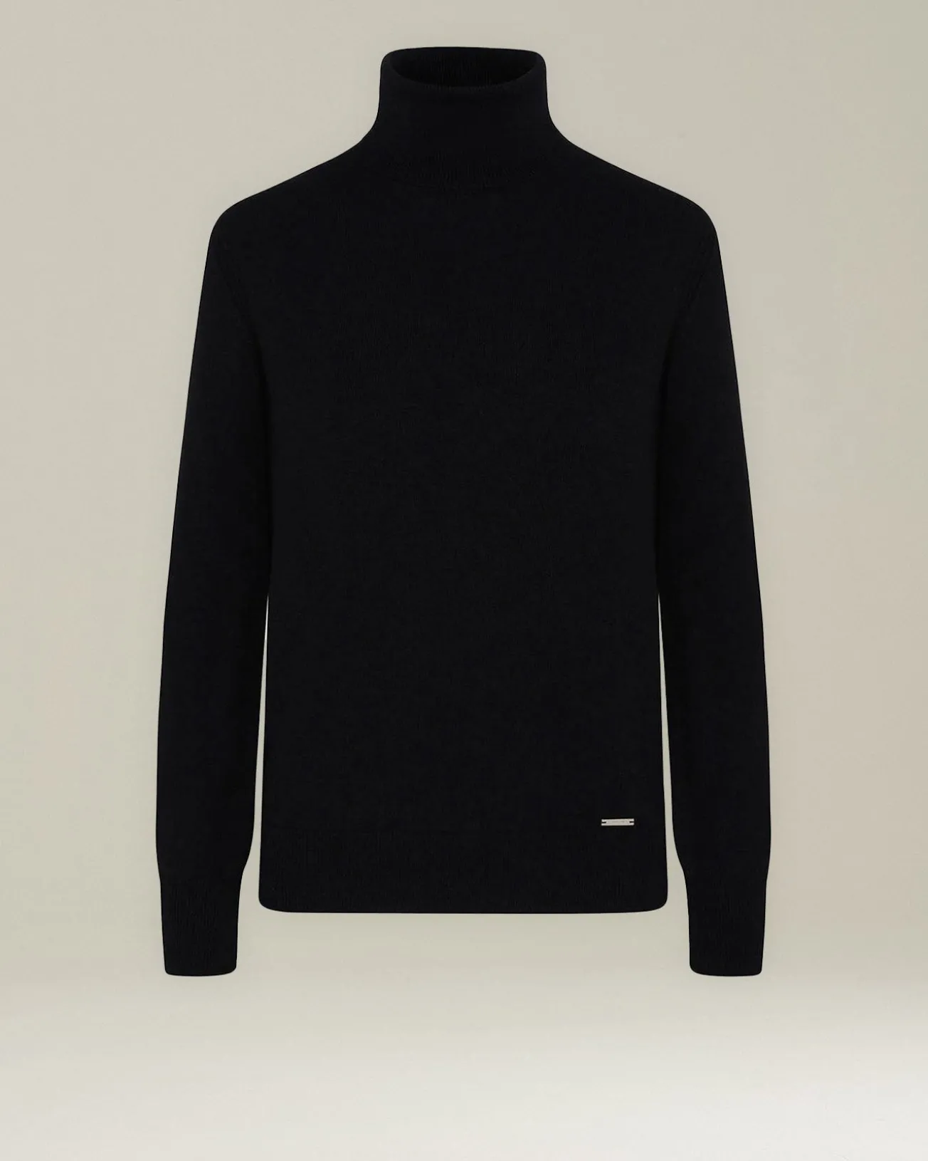 Lupetto donna in cashmere e seta nero