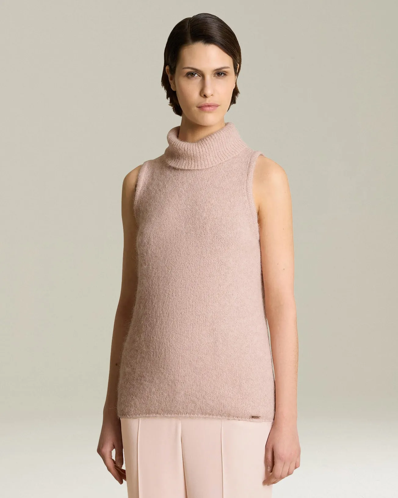 Lupetto smanicato in Alpaca Sleeveless