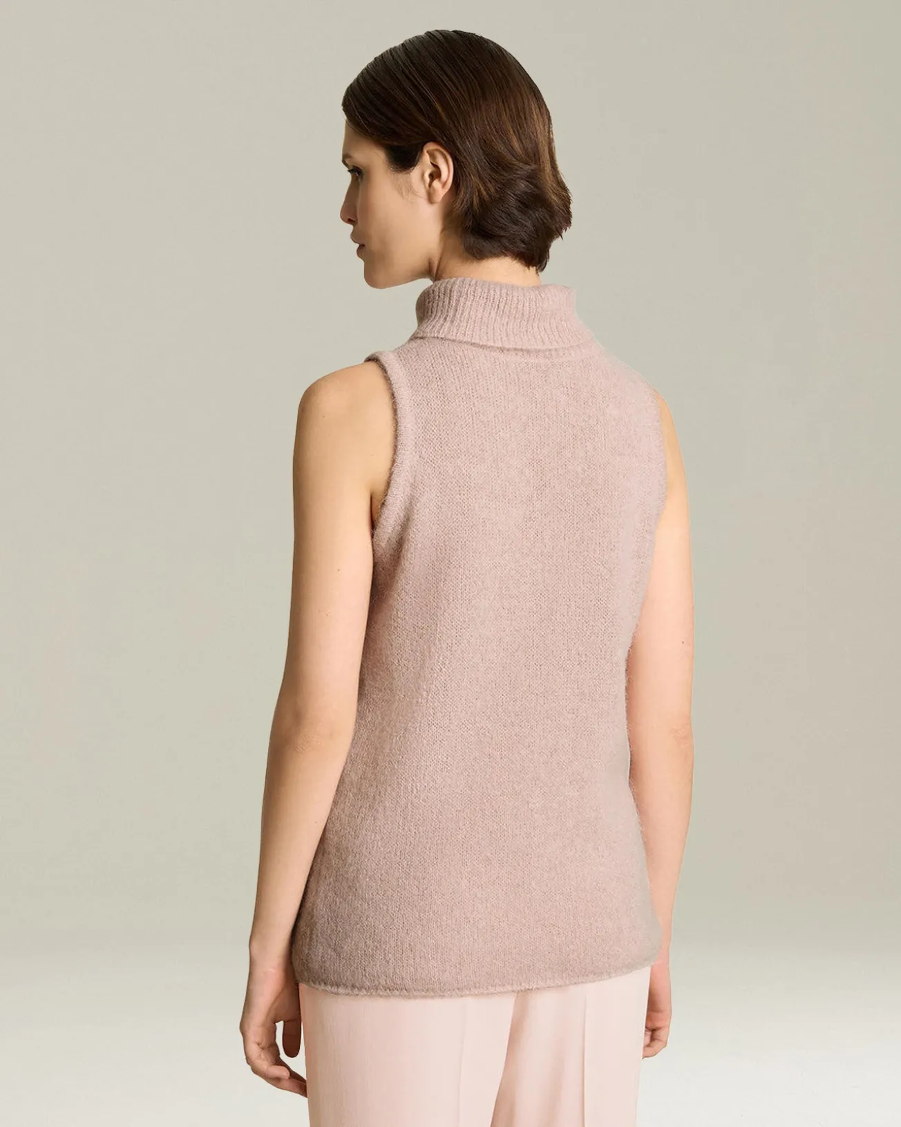 Lupetto smanicato in Alpaca Sleeveless