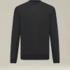 Maglia girocollo filato lana 14 micron grigio melange