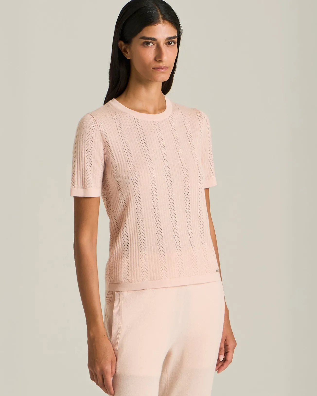MAGLIA TRAFORATA IN CASHMERE E SETA