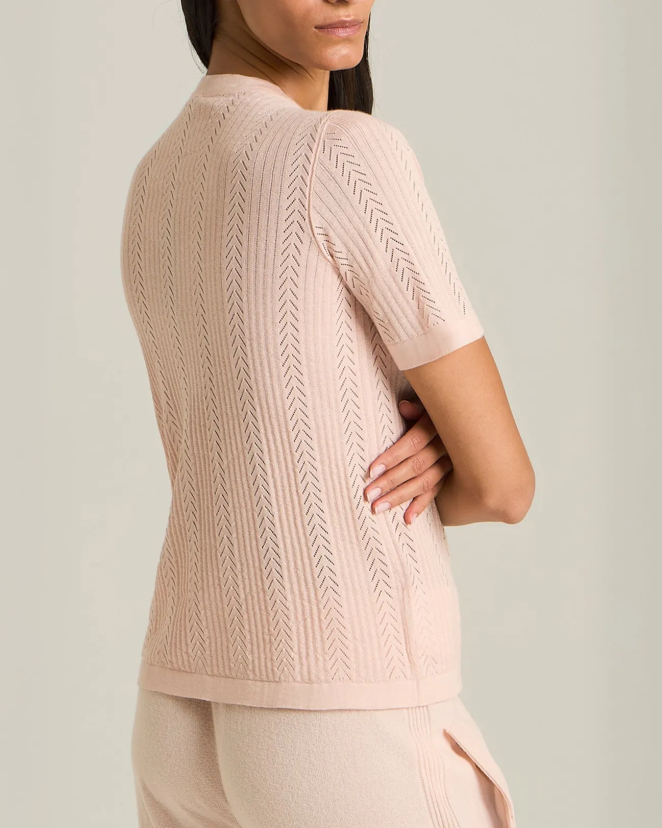 MAGLIA TRAFORATA IN CASHMERE E SETA