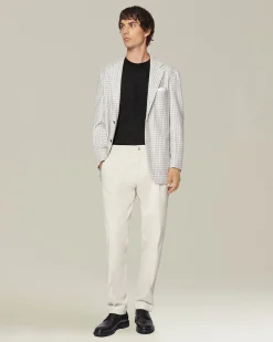 Maglione girocollo in cashmere e seta antracite