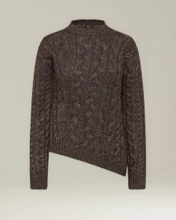 Maglione Treccia in Cashmere e Seta