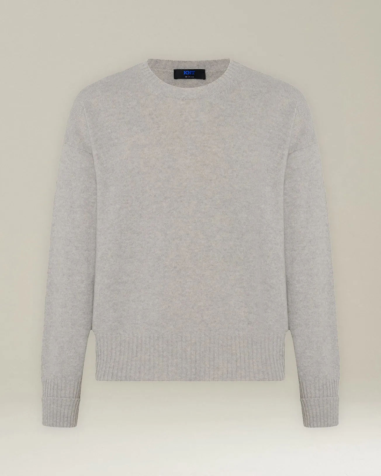 Maglione uomo girocollo Leisure in Lana vergine grigio perla