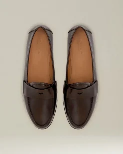 Mocassino uomo classico in vitello spazzolato testa di moro
