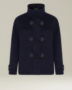 Montgomery donna corto 100% Cashmere blu navy