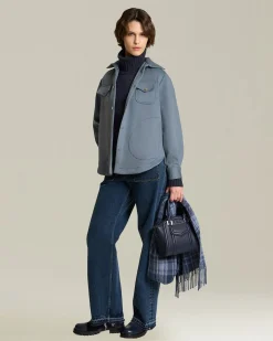 Overshirt donna in 100% Pile di Cashmere