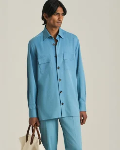 Overshirt In Cotone Délavé