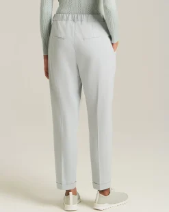 Pantalone Carrot In Blend Di Cotone E Cashmere