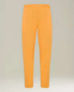 Pantalone in lino e lana con pince alla francese