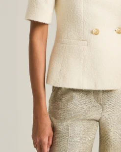Pantalone In Viscosa Effetto Lamé