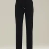 Pantalone joggers donna nero in cashmere