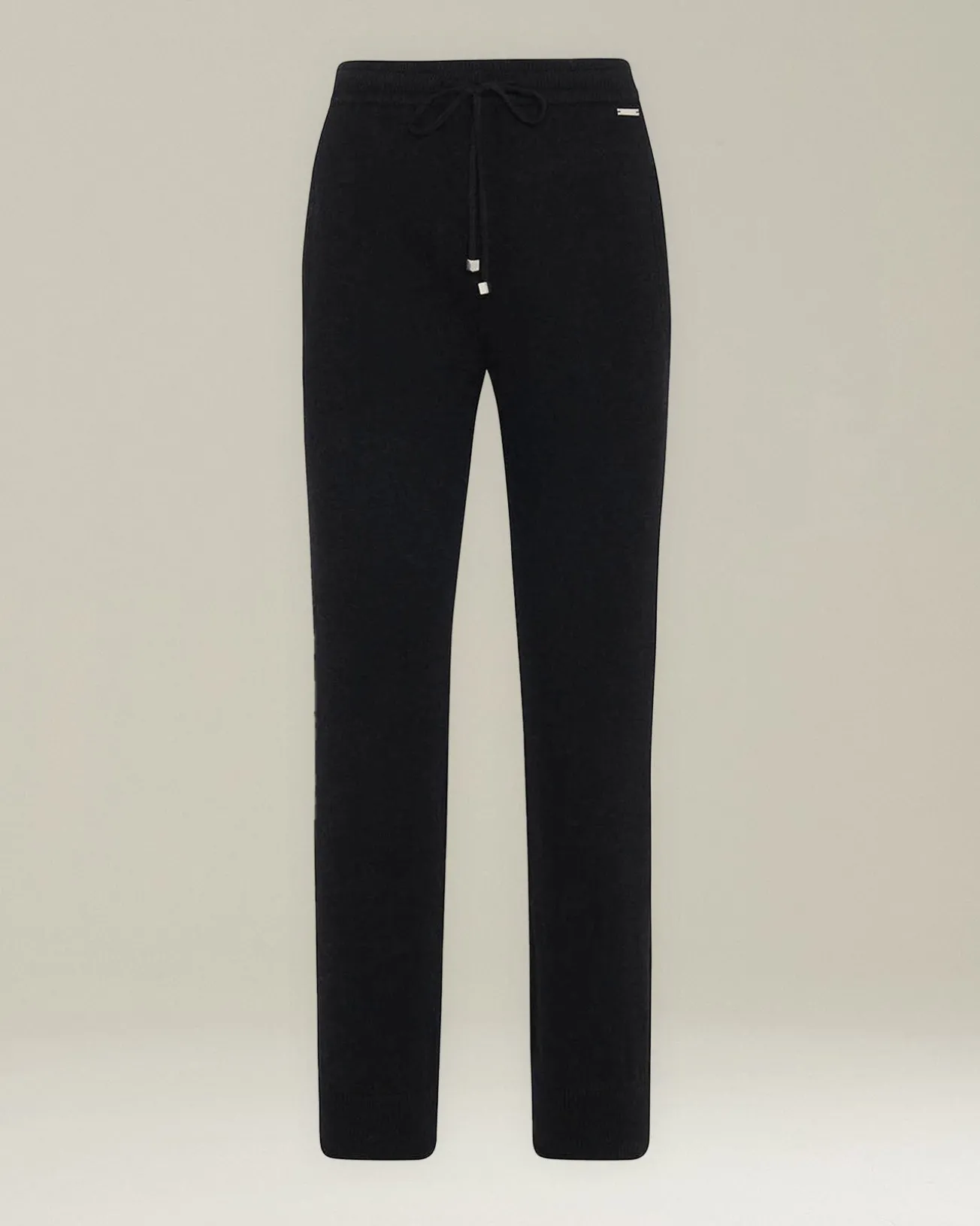 Pantalone joggers donna nero in cashmere