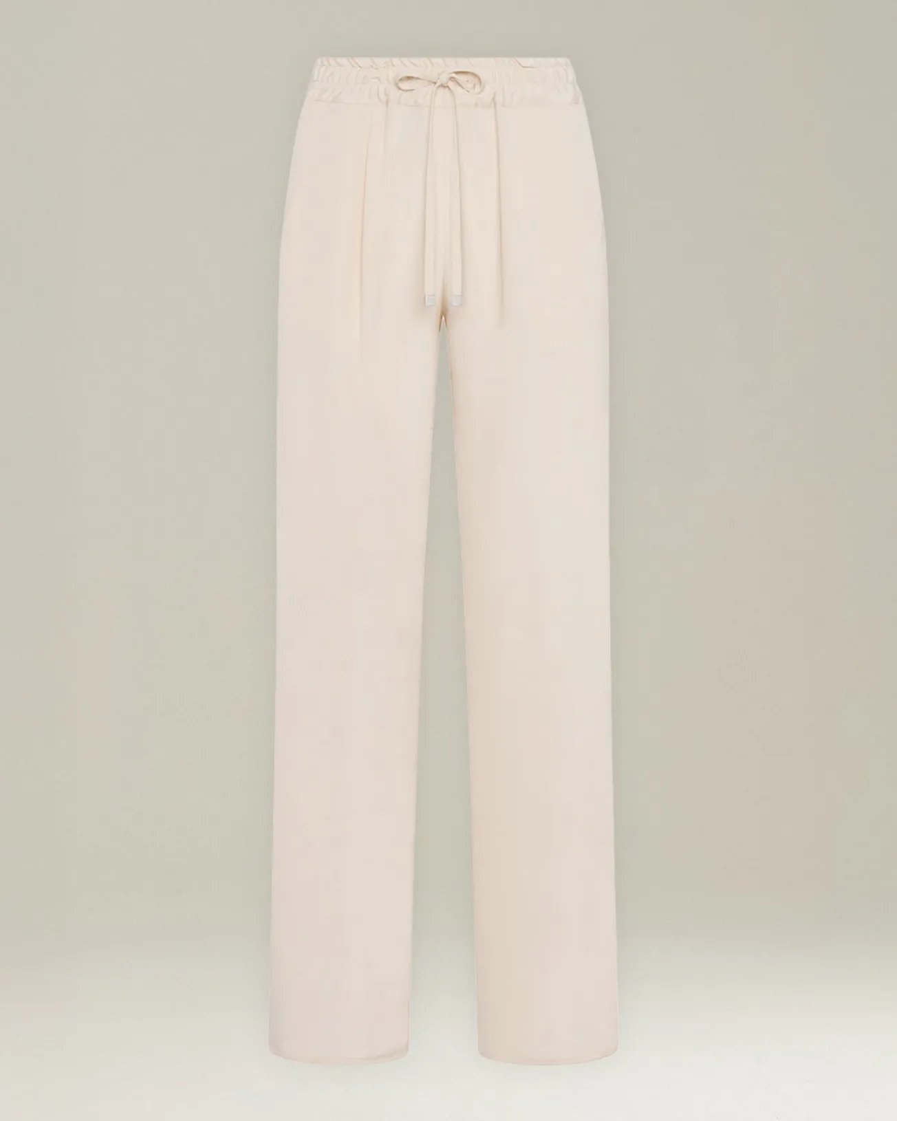 Pantalone joggerss donna in seta rosa cipria