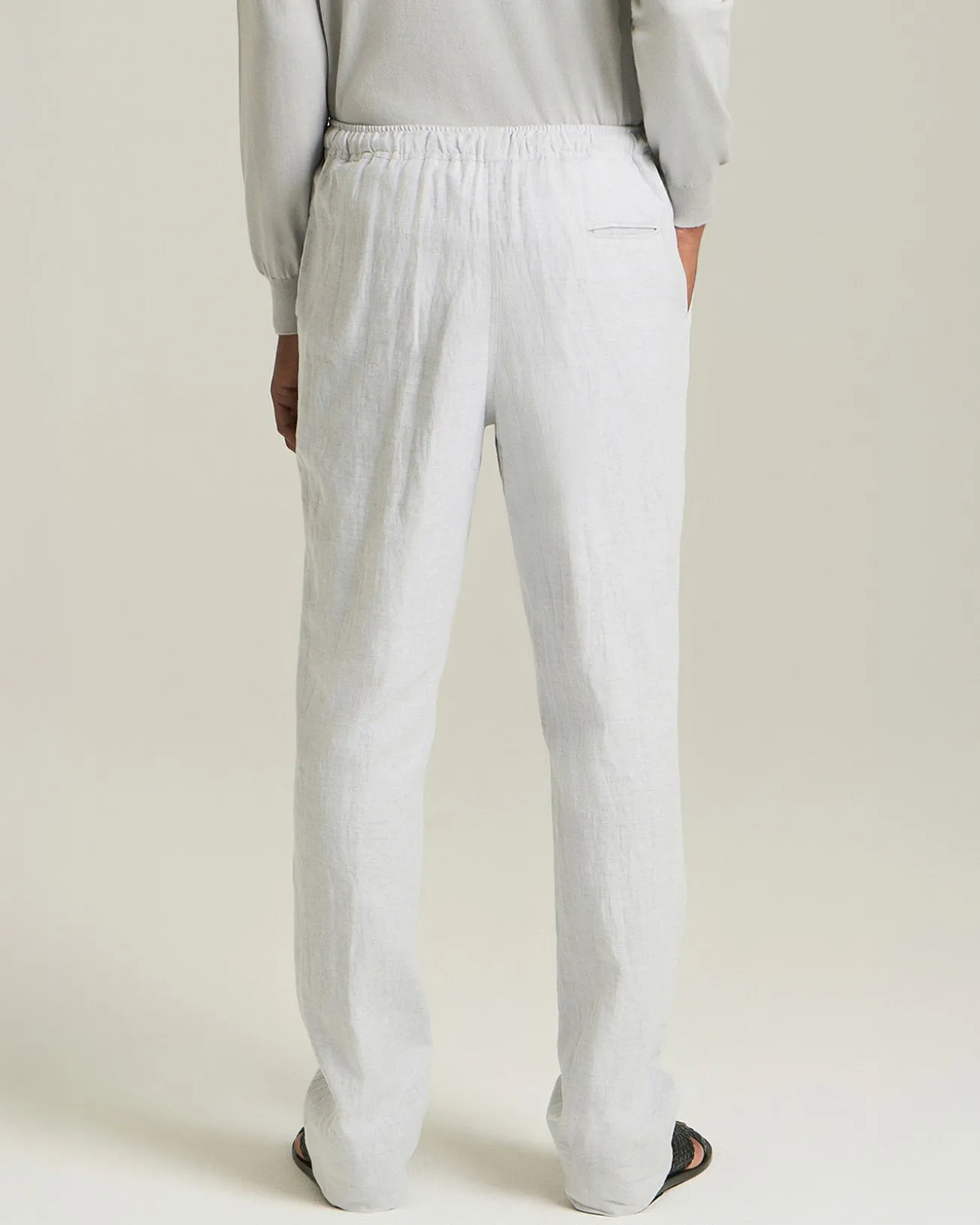 PANTALONE PULL-ON COMFORT IN COTONE E LINO