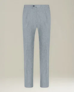 Pantalone Timeless in lino con pieghe frontali