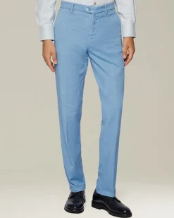 Pantalone uomo classico celeste chiaro