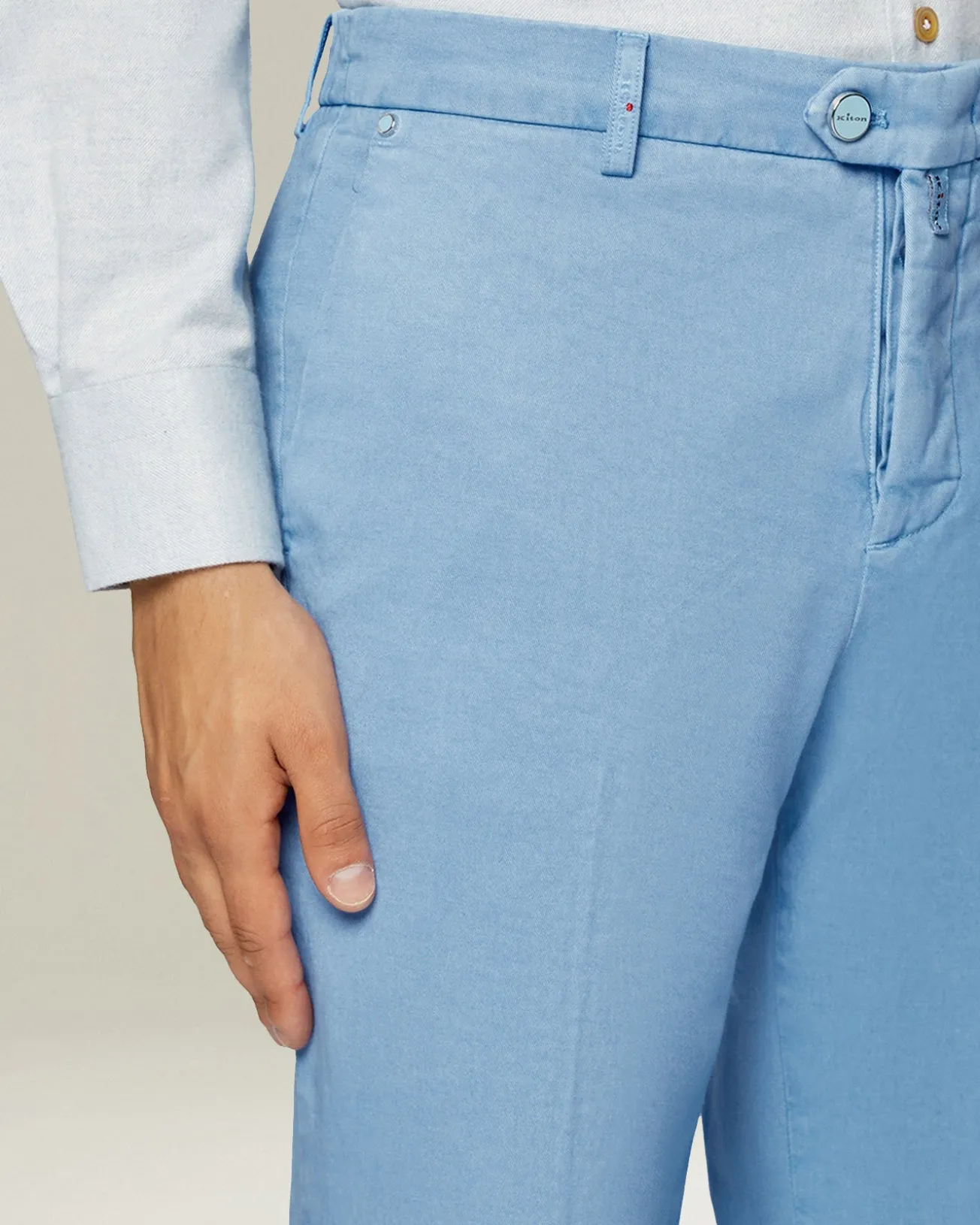 Pantalone uomo classico celeste chiaro