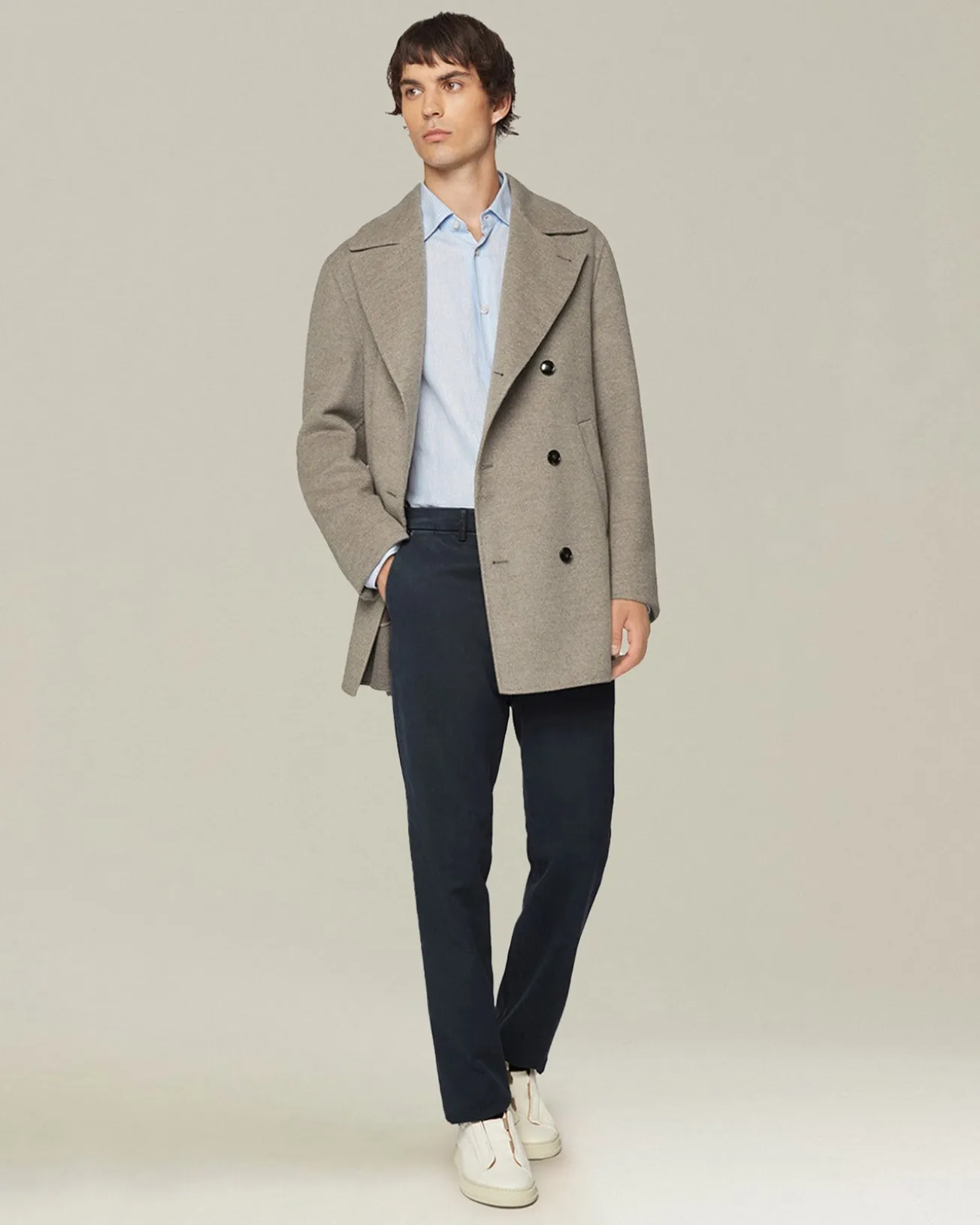 Pantalone uomo classico grigio antracite