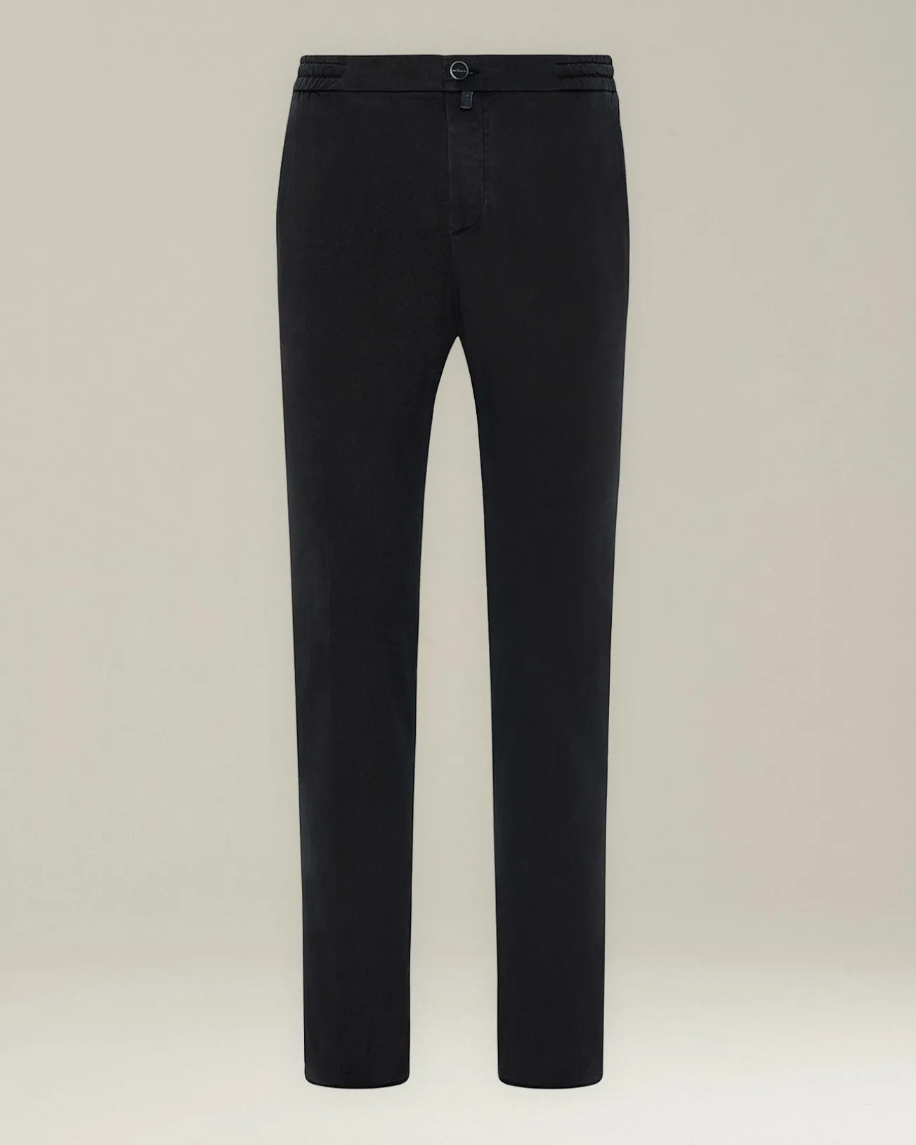 Pantalone uomo con elastico in cotone blend nero