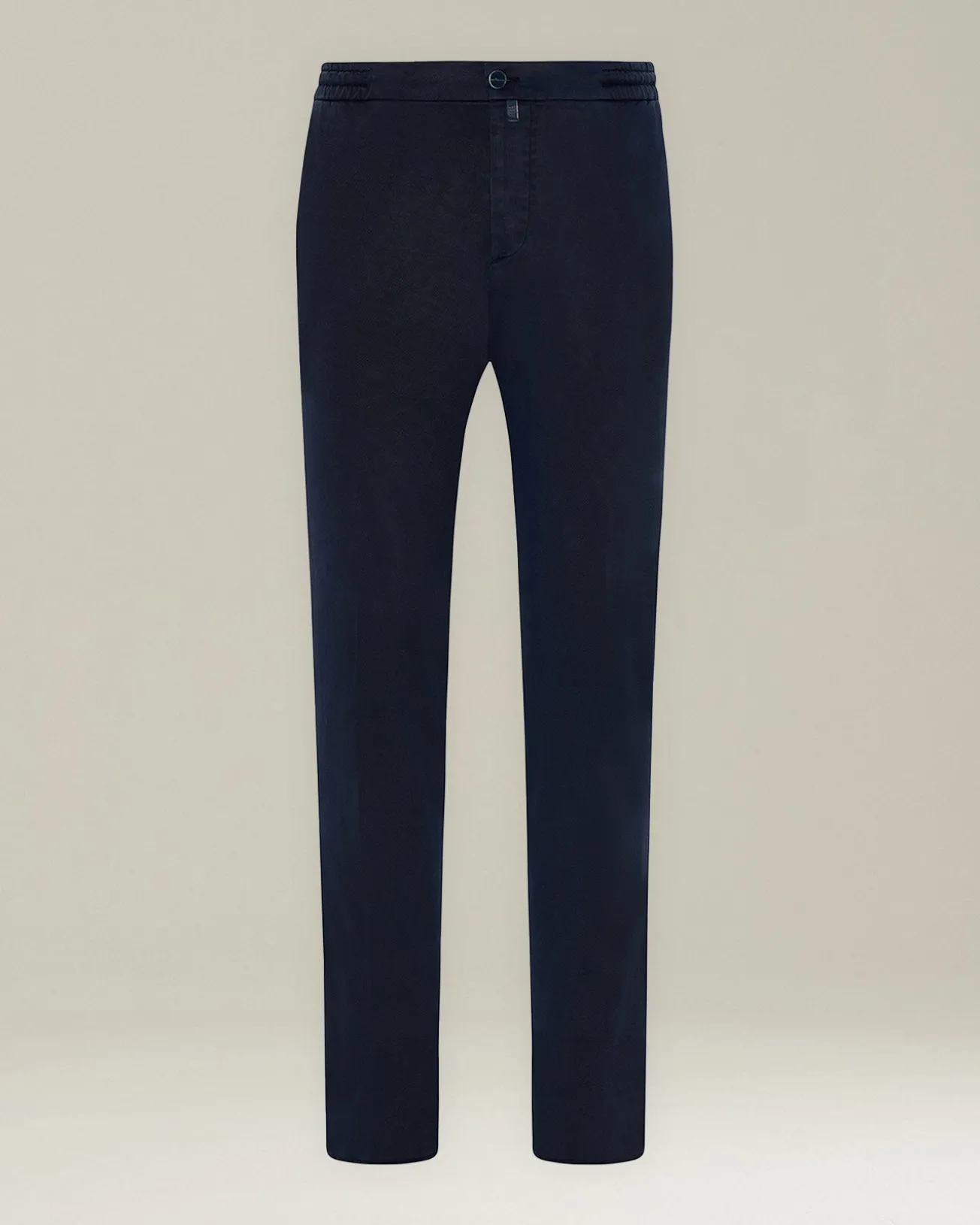 Pantalone uomo con elastico in cotone blend blu navy