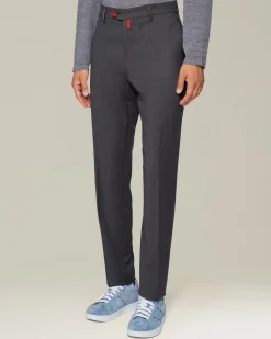 Pantalone uomo startoriale 100% Lana vergine grigio scuro