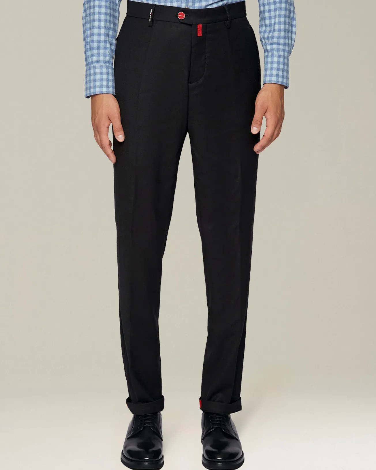 Pantalone uomo startoriale nero in Lana