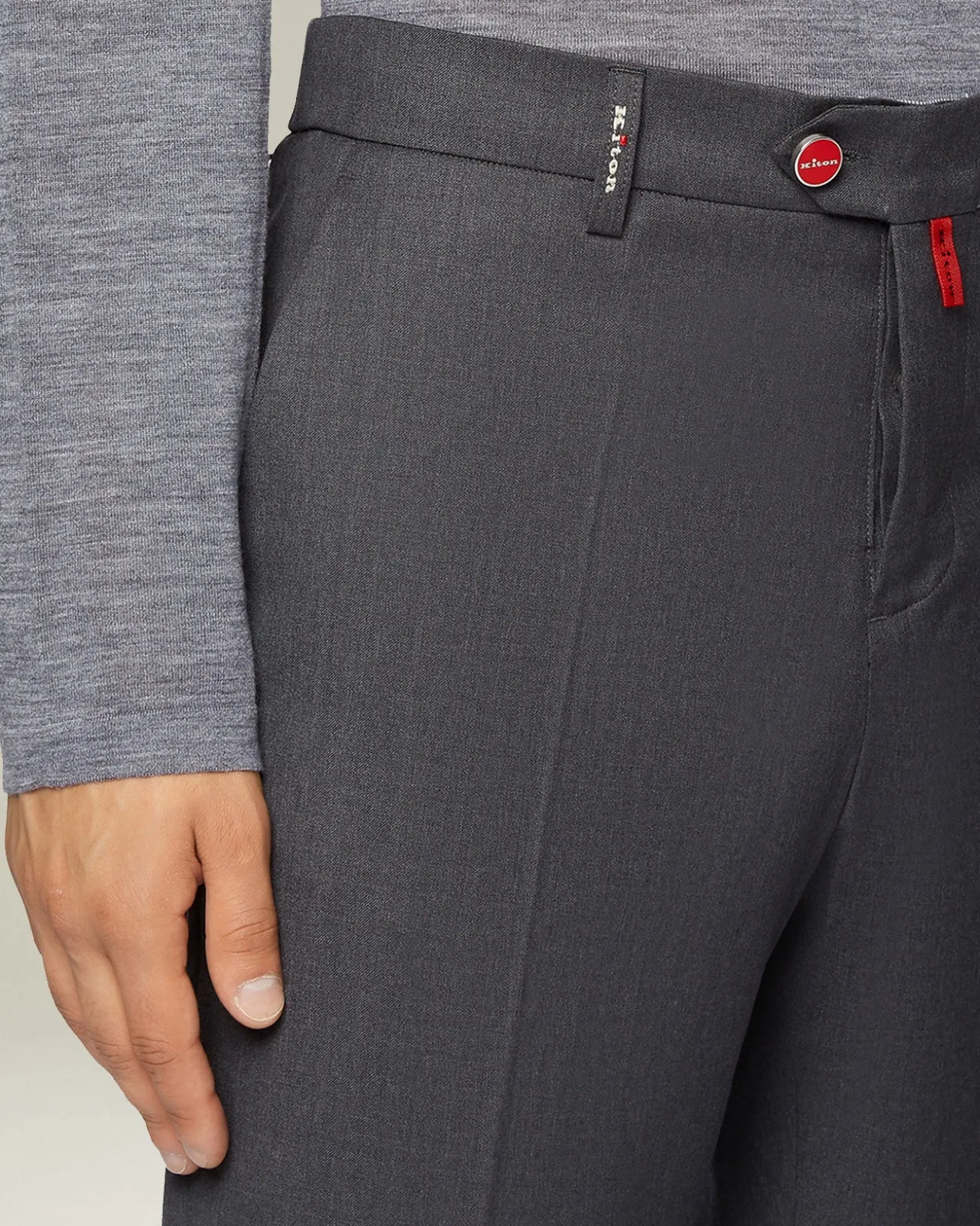 Pantalone uomo startoriale 100% Lana vergine grigio scuro