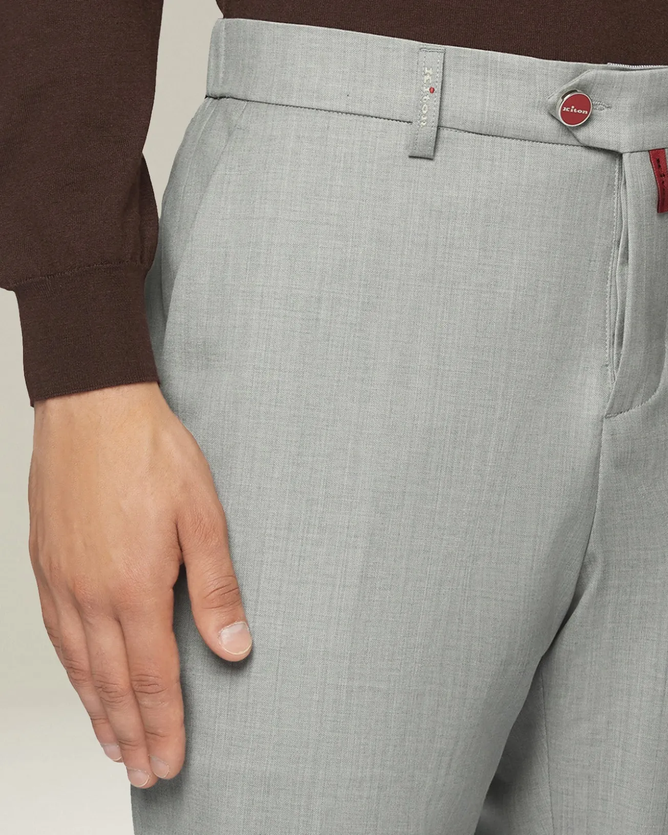Pantalone uomo startoriale 100% Lana vergine grigio